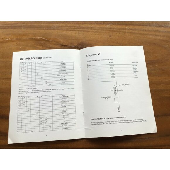 Vintage ORIGINAL Combatribes Arcade Instruction Manual - Picture 2 of 4